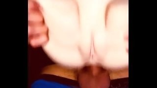 Watch me fuck my toy with my long hard cock