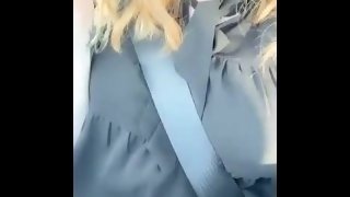 Milf Fucks Her Pussy on Her Way to Work With Her Fave Dildo