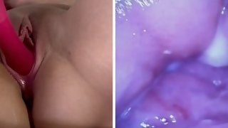 Stella Puts a Camera Inside Her Vagina After a Creampie Gangbang - Raw Footage Inside of Pussy
