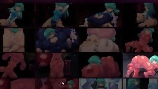Mage Kanades Futanari Dungeon Quest - Futanari girl sendo dominada por slimes - todas as animaçoes