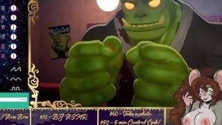 Fansly VoD 53 - Orc Massage Pt.1 (Toy Stream!)