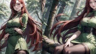 Redhead in Forest  Hentai Porn Compilation