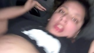 Sexy wife gets fucked in car